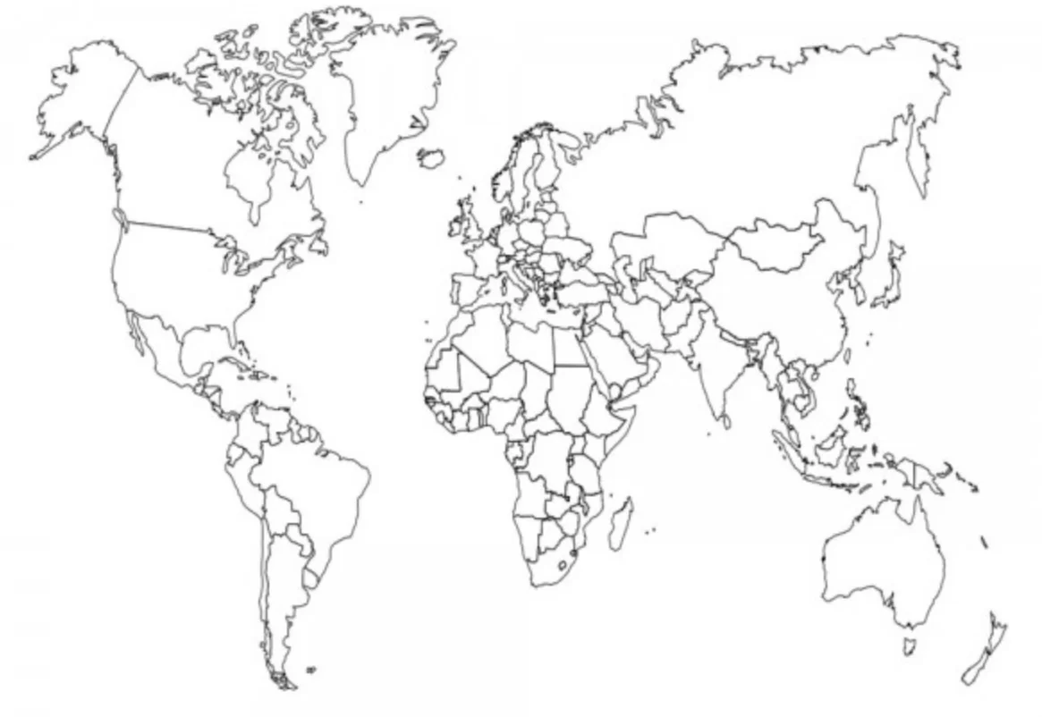 خريطة العالم صماء