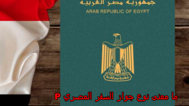 ما نوع جواز السفر P المصري