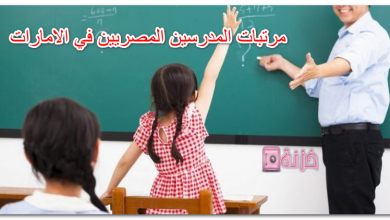 مرتبات المدرسين المصريين في الامارات